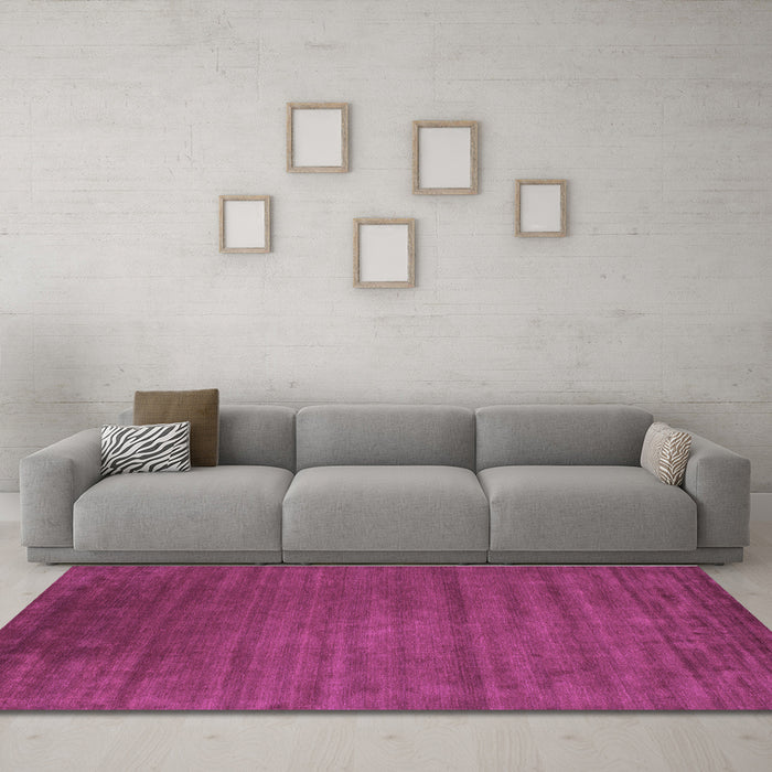 Machine Washable Abstract Purple Contemporary Area Rugs in a Living Room, wshcon47pur