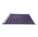 Sideview of Machine Washable Abstract Blue Contemporary Rug, wshcon47blu