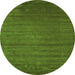 Square Abstract Green Contemporary Rug, con47grn