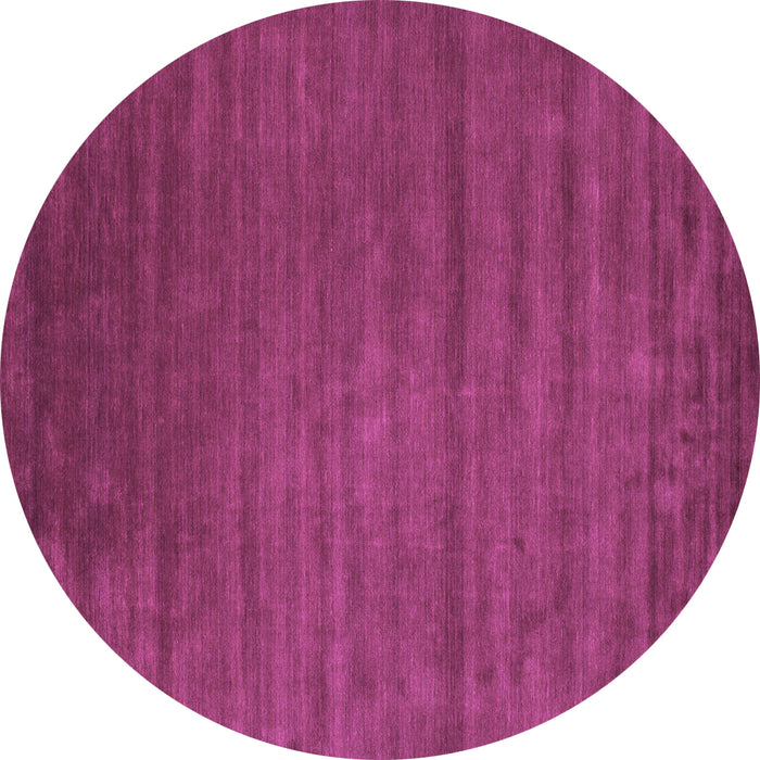 Round Abstract Purple Contemporary Rug, con47pur