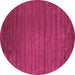 Round Abstract Pink Contemporary Rug, con47pnk