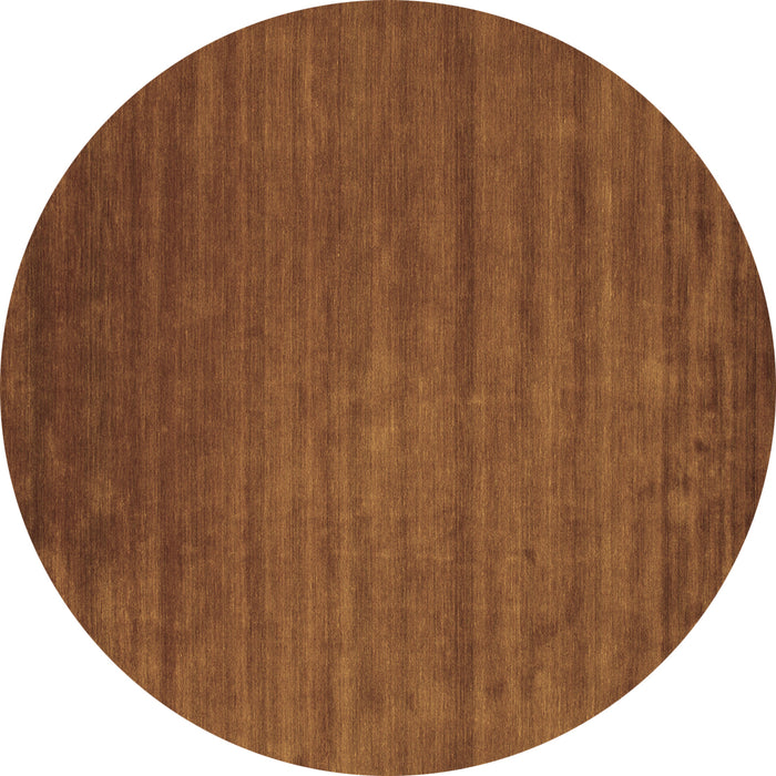 Round Abstract Brown Contemporary Rug, con47brn