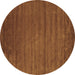 Round Abstract Brown Contemporary Rug, con47brn