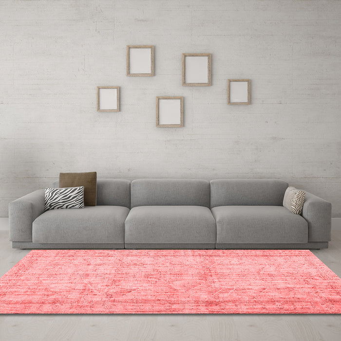 Contemporary Red Washable Rugs