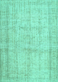 Abstract Turquoise Contemporary Rug, con480turq