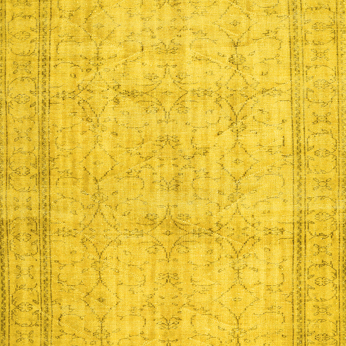 Machine Washable Abstract Yellow Contemporary Rug, wshcon480yw