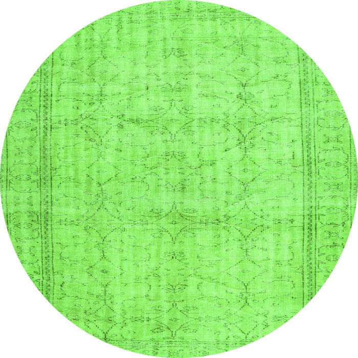 Square Abstract Green Contemporary Rug, con480grn