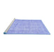 Sideview of Machine Washable Abstract Blue Contemporary Rug, wshcon480blu