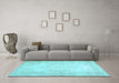 Machine Washable Abstract Light Blue Contemporary Rug in a Living Room, wshcon481lblu