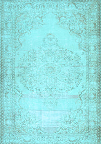 Abstract Light Blue Contemporary Rug, con481lblu