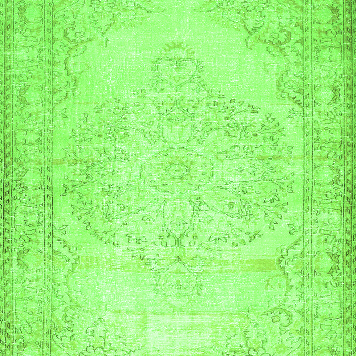 Serging Thickness of Machine Washable Abstract Green Contemporary Area Rugs, wshcon481grn