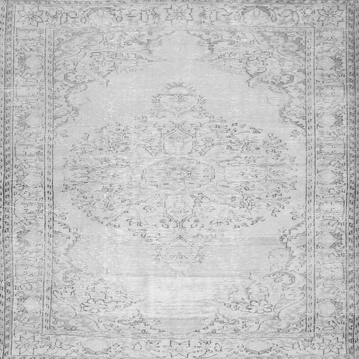 Round Machine Washable Abstract Gray Contemporary Rug, wshcon481gry