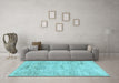 Machine Washable Abstract Light Blue Contemporary Rug in a Living Room, wshcon482lblu