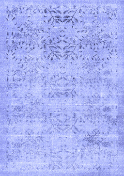Abstract Blue Contemporary Rug, con482blu