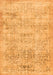 Serging Thickness of Machine Washable Abstract Orange Contemporary Area Rugs, wshcon482org