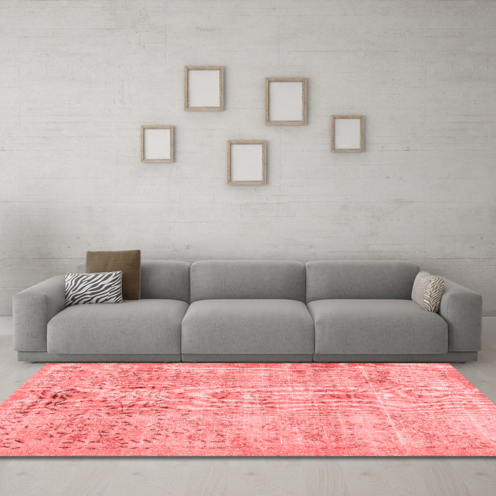 Contemporary Red Washable Rugs