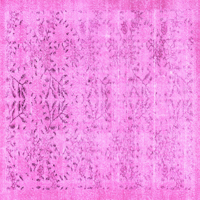 Square Abstract Pink Contemporary Rug, con482pnk