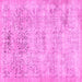 Square Abstract Pink Contemporary Rug, con482pnk