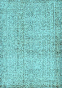 Abstract Light Blue Contemporary Rug, con483lblu