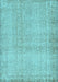 Abstract Light Blue Contemporary Rug, con483lblu