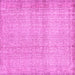 Square Machine Washable Abstract Pink Contemporary Rug, wshcon483pnk