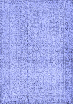 Abstract Blue Contemporary Rug, con483blu