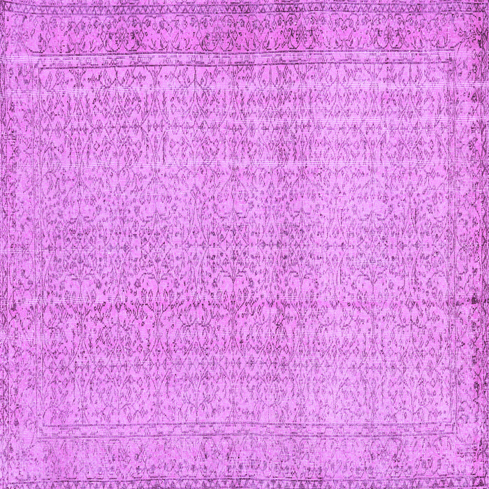 Square Machine Washable Abstract Purple Contemporary Area Rugs, wshcon483pur