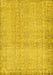 Machine Washable Abstract Yellow Contemporary Rug, wshcon483yw