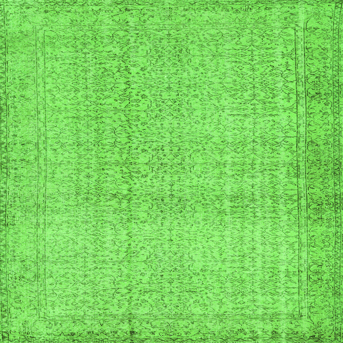Serging Thickness of Abstract Green Contemporary Rug, con483grn