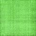 Serging Thickness of Abstract Green Contemporary Rug, con483grn