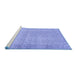 Sideview of Machine Washable Abstract Blue Contemporary Rug, wshcon483blu