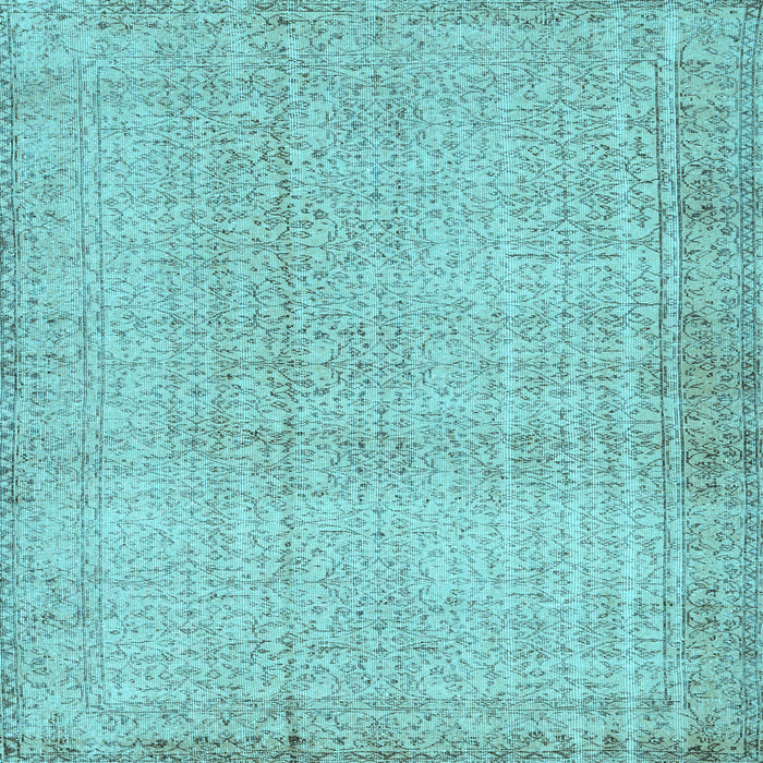 Square Abstract Light Blue Contemporary Rug, con483lblu