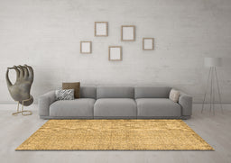 Machine Washable Abstract Brown Contemporary Rug in a Living Room,, wshcon483brn