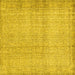 Square Abstract Yellow Contemporary Rug, con483yw