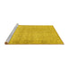 Sideview of Machine Washable Abstract Yellow Contemporary Rug, wshcon483yw