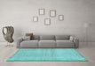 Machine Washable Abstract Light Blue Contemporary Rug in a Living Room, wshcon483lblu