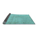 Sideview of Abstract Light Blue Contemporary Rug, con483lblu