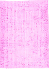 Abstract Pink Contemporary Rug, con484pnk