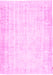 Abstract Pink Contemporary Rug, con484pnk