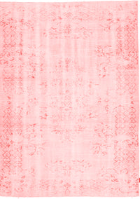 Abstract Red Contemporary Rug, con484red