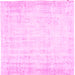 Square Abstract Pink Contemporary Rug, con484pnk