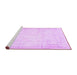 Sideview of Machine Washable Abstract Purple Contemporary Area Rugs, wshcon484pur
