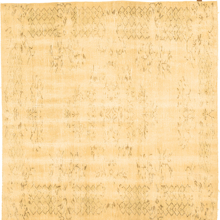 Square Abstract Brown Contemporary Rug, con484brn