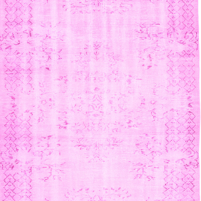 Machine Washable Abstract Pink Contemporary Rug, wshcon484pnk