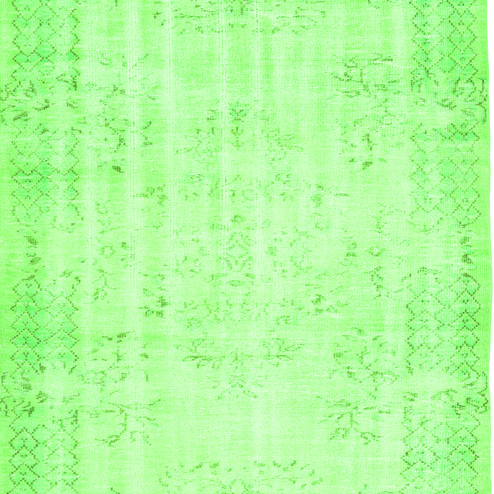 Serging Thickness of Machine Washable Abstract Green Contemporary Area Rugs, wshcon484grn