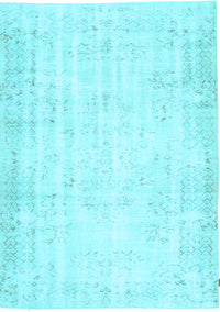 Abstract Light Blue Contemporary Rug, con484lblu