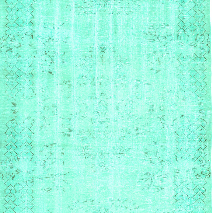 Machine Washable Abstract Turquoise Contemporary Area Rugs, wshcon484turq