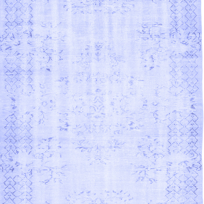Machine Washable Abstract Blue Contemporary Rug, wshcon484blu