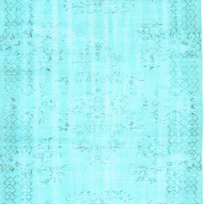Machine Washable Abstract Light Blue Contemporary Rug, wshcon484lblu