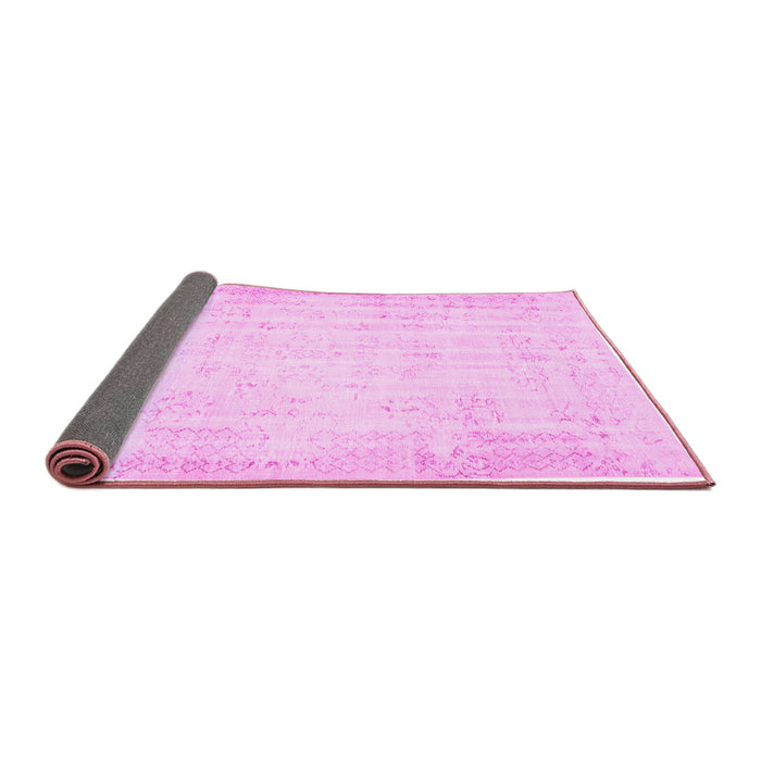 Sideview of Abstract Pink Contemporary Rug, con484pnk